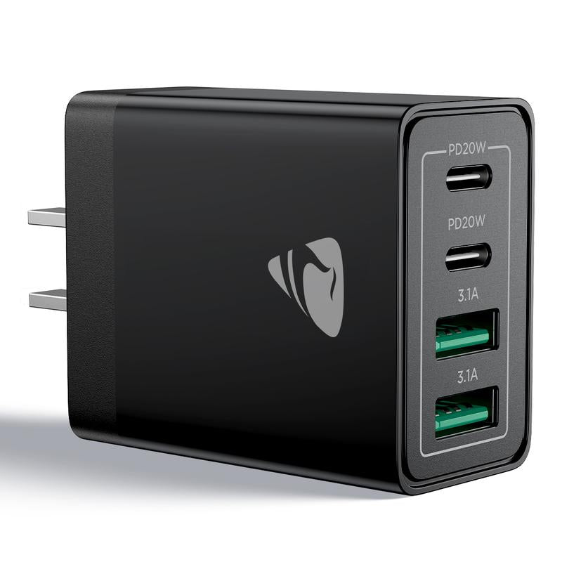 Aioneus 4 in 1 Fast Charger Cable & 4-Port 40W Fast Charger Block, Charger Set, Travel Charger Set, Boyfriend Gift, Christmas Gift